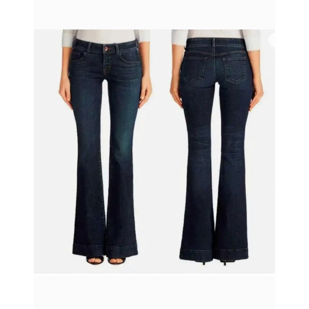 J Brand Lovestory Wide Leg Flare Dark Wash Denim Blue Jeans Size 26 NEW WITH TAG